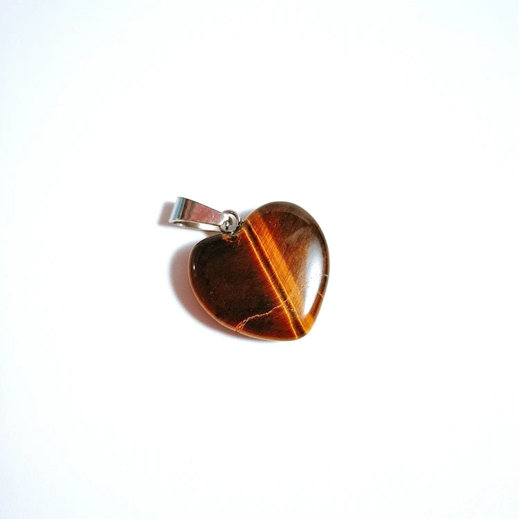 DIY Bridesmaid gifts red tiger eye heart shape pendant valentine small gold
