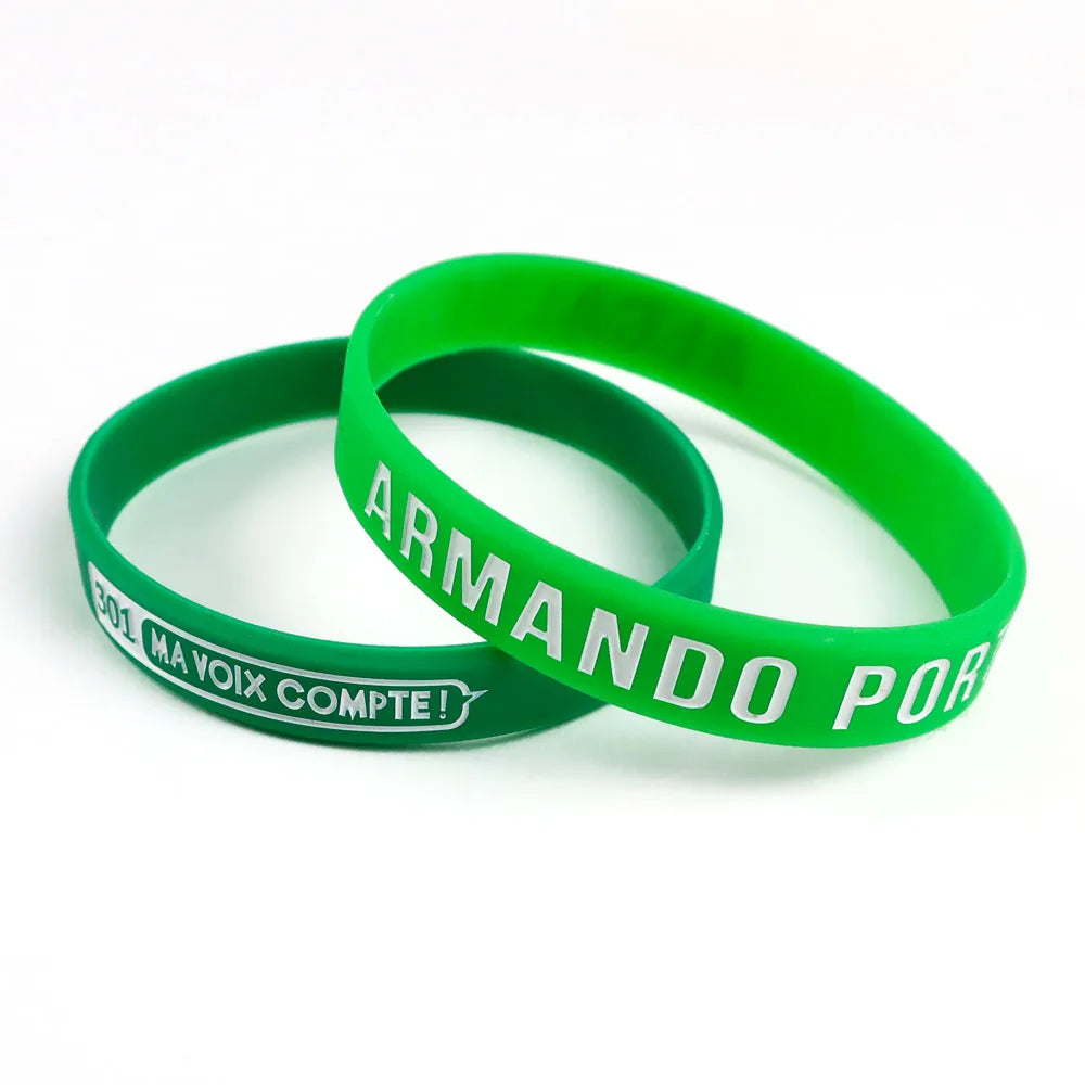 Customised Personalized Eco-friendly Printed Rubber Bracelet Wrist Band Motivational Custom Logo Silicone Wristband for Hand