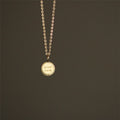 Customized Engraving Circle Necklace 925 Women 18k Gold Jewelry Necklace