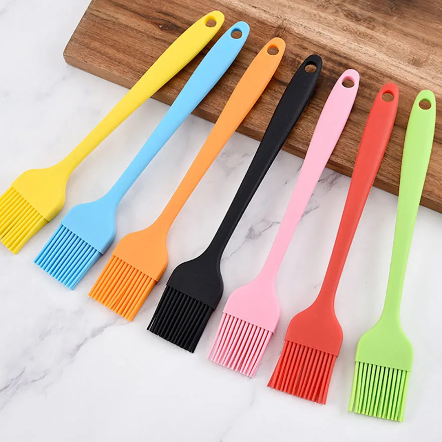 Heat Resisting Thickened Silicone Oil Brush Baking Gadget Colorful Barbecue Seasoning Brush