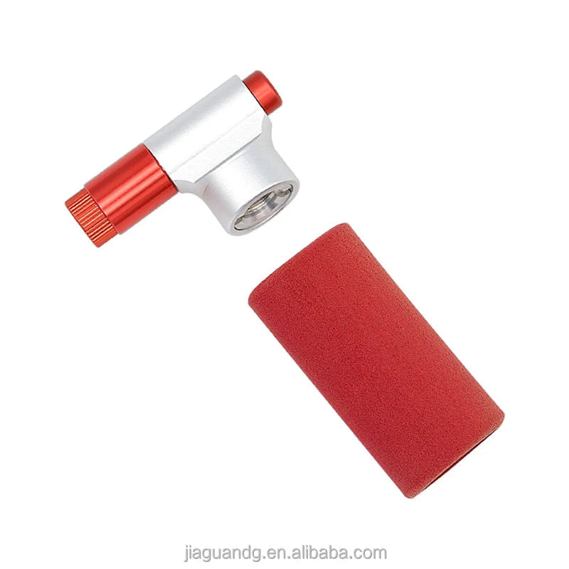 16G Aluminum Mini Hand Air Pump Emergency CO2 Inflator for Bicycle with High Pressure (>160PSI) and Schrader/Presta Valve