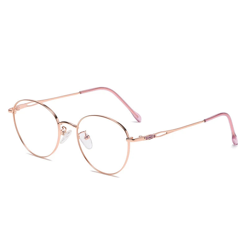 Optical Frames Metal Round Anti-blue Light Glasses Women Fashion Frames for Eyeglasses Metal