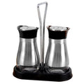Hot Sale Salt and Pepper Shakers Set Elegant Stainless Steel with Glass BottomSet of 2 Spice Jars