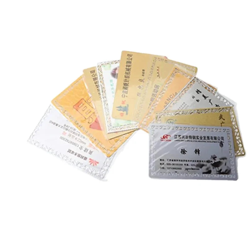 54x86 mm Sublimation Metal Business Cards Blank Sublimation Aluminum Alloy Name Card for Wedding/Business/School