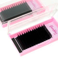 Cashmere Lash Extensions Matte Dark Black Soft Volume Eyelash Extension Supplies Korean Pbt Lash Trays Private Label