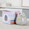 350 ml Funny Fat Cat Stereo Modeling Ceramic Mug with Lid 3D Sculpture Mug Cute Cartoon Lucky Cat Water Cup