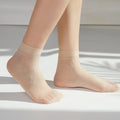Women's Summer Thin Breathable Crystal Silk Socks Transparent Soild