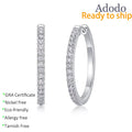 Classic 1.5MM Pave Setting VVS GRA Moissanite Earrings Fashion 925 Sterling Silver Platinum Plated Jewelry Women's Gifts