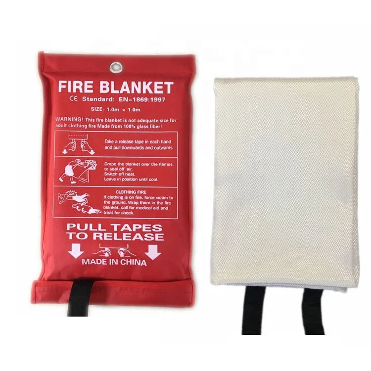 40*40 Inch Emergency Fire Suppression Blanket Fire Fighting Shelter Safety for Home Hotel Kitchen 1 Pack