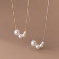 Wholesale Fashion Jewelry 925 Sterling Silver Necklace Pearl Necklace Gold Plated Pearl Pendant Necklaces Women