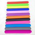 Promotional Printed Logo Soft Slap Snap Wrap Wristband Flexible Band Bracelet Silicone Children ID Party Enter Rubber Wristband