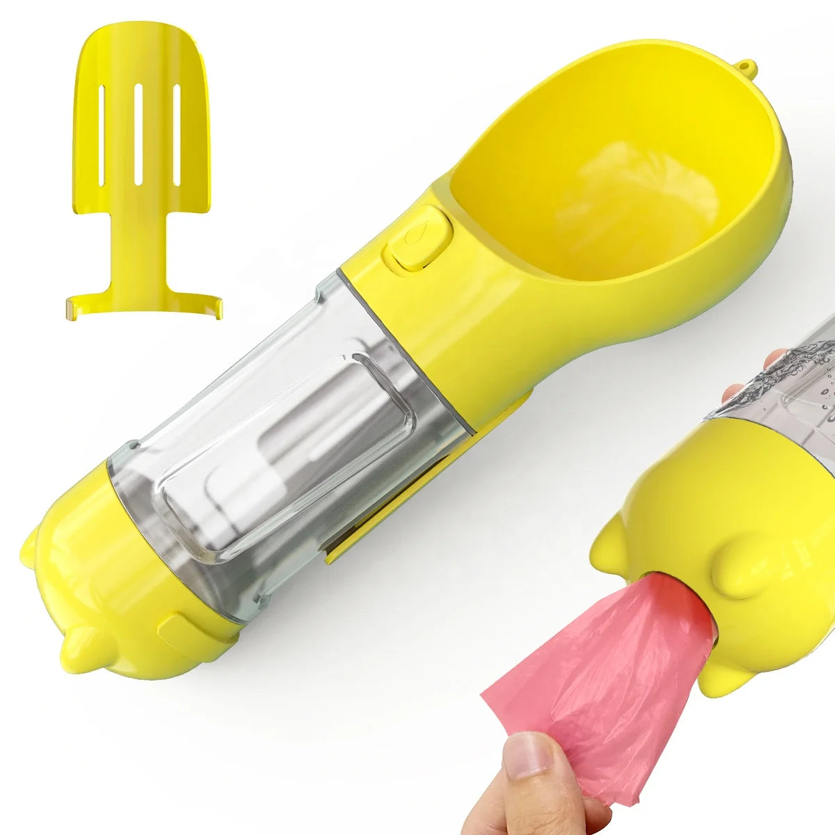Outdoor Use Pet Water Bottle Portable Dog Cat Food Box 300ML Dogs Travel Bottle With Dog Foods Bowl