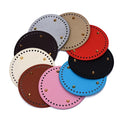 9 Colors 7.1" Round PU Leather  Sewing Crochet Bag BottomShaper Padfor Bags Cushion Base DIY Accessories