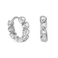 Cute Hoops 925 Sterling Silver CZ Heart Shaped Earrings Set Designer Love for Women Girl Gift Fine Jewelry Wholesale