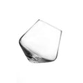 Handmade Stemless Wine Glass Rotating Whisky Glasses with Wood Base