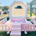 Commercial Grade Foldable Soft Play Area for Kids Inflatable White Bounce House with Ball Pit