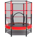 Children's Garden Trampoline Diameter 140 cm Indoor Trampoline with Safety Net Indoor Trampoline Rubber Rope Suspension Fitness