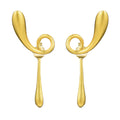 Lotus Fun Pure 925 Sterling Silver 18K Gold Twisted Stud Earrings 2025 Trend New Fine Jewelry for Women