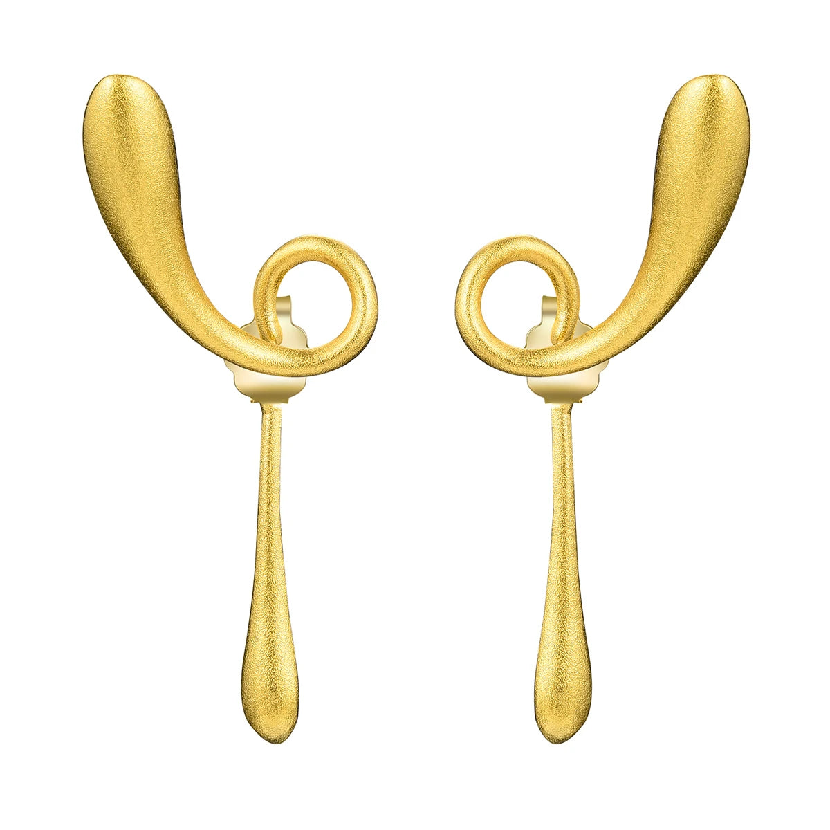 Lotus Fun Pure 925 Sterling Silver 18K Gold Twisted Stud Earrings 2025 Trend New Fine Jewelry for Women