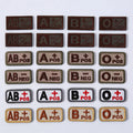 In Stock Handmade Eco-Friendly Embroidered Fabric and PVC Hook and Loop Blood Type Patches for Hats and Outdoor Use