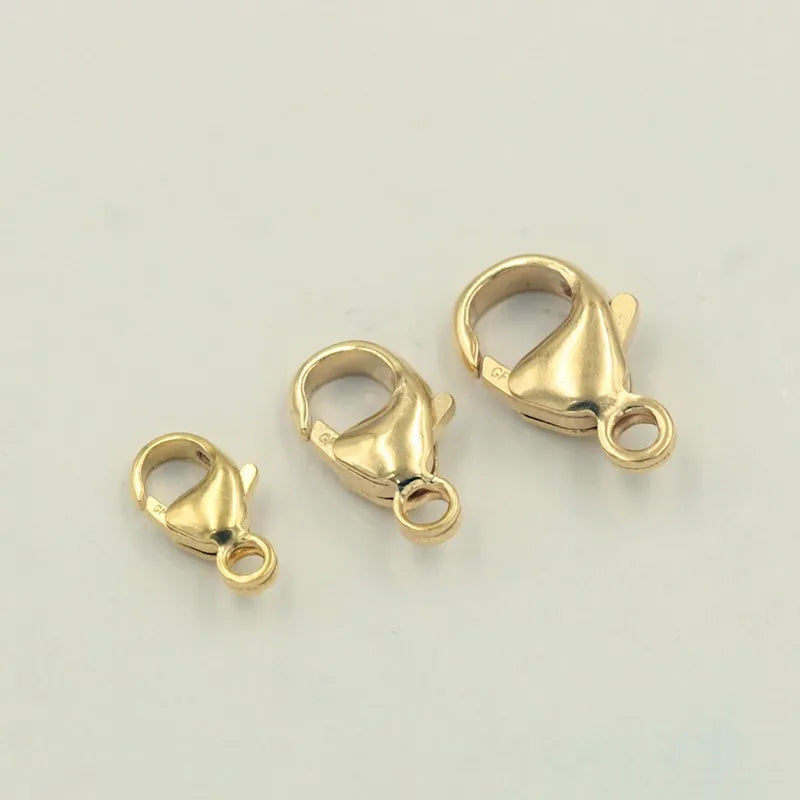 No Tarnish Real GF 14K Gold Filled Lobster Clasps for DIY Bracelet Necklace Making Jewelry Findings Accessories