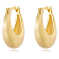 New Fashion Brass Electroplated Gold and Silver Brushed Hoop Earrings Women's Jewelry Factory Wholesale MegaBDM