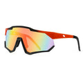 Fashionable Colorful Full Frame PC Cycling  Road Bike Glasses for Men  Windproof & Dustproof Sports Sun Protection Glasses