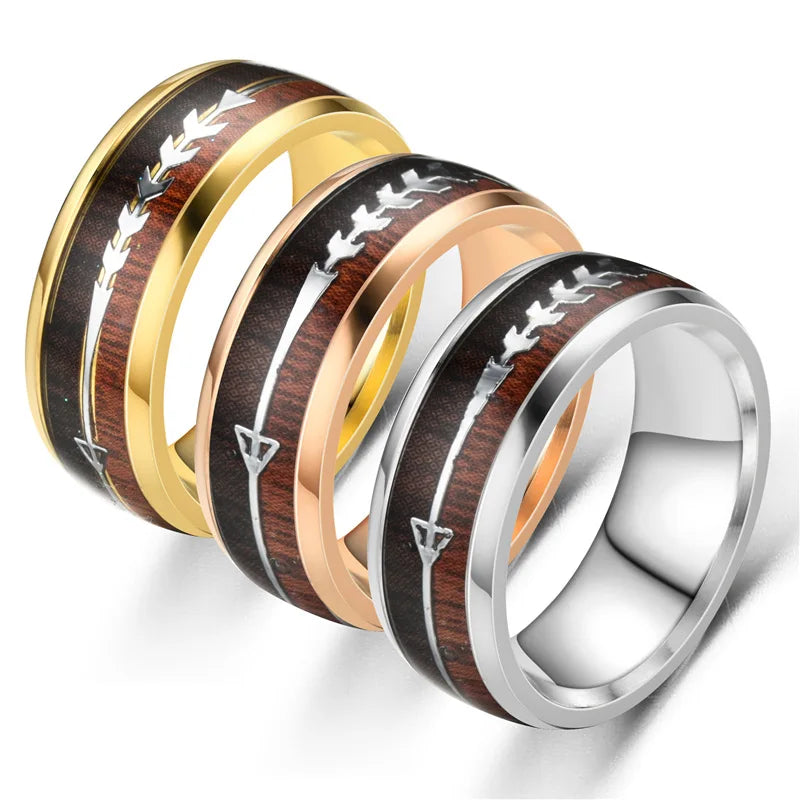 2024 Golden Tungsten Abalone Shell Inlay Ring 8mm Blue Sapphire Stone Wedding Rings for Men