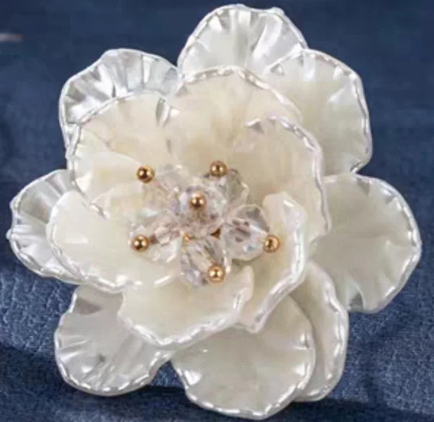 Handmade Double Layer Plastic Flowers for DIY Fashion Accessories Custom Flowers