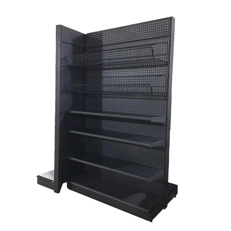 Mini Supermarket Layout Design Shop Shelves Design Perforated Back Panel Shelf Supermarket Shelves for Sale