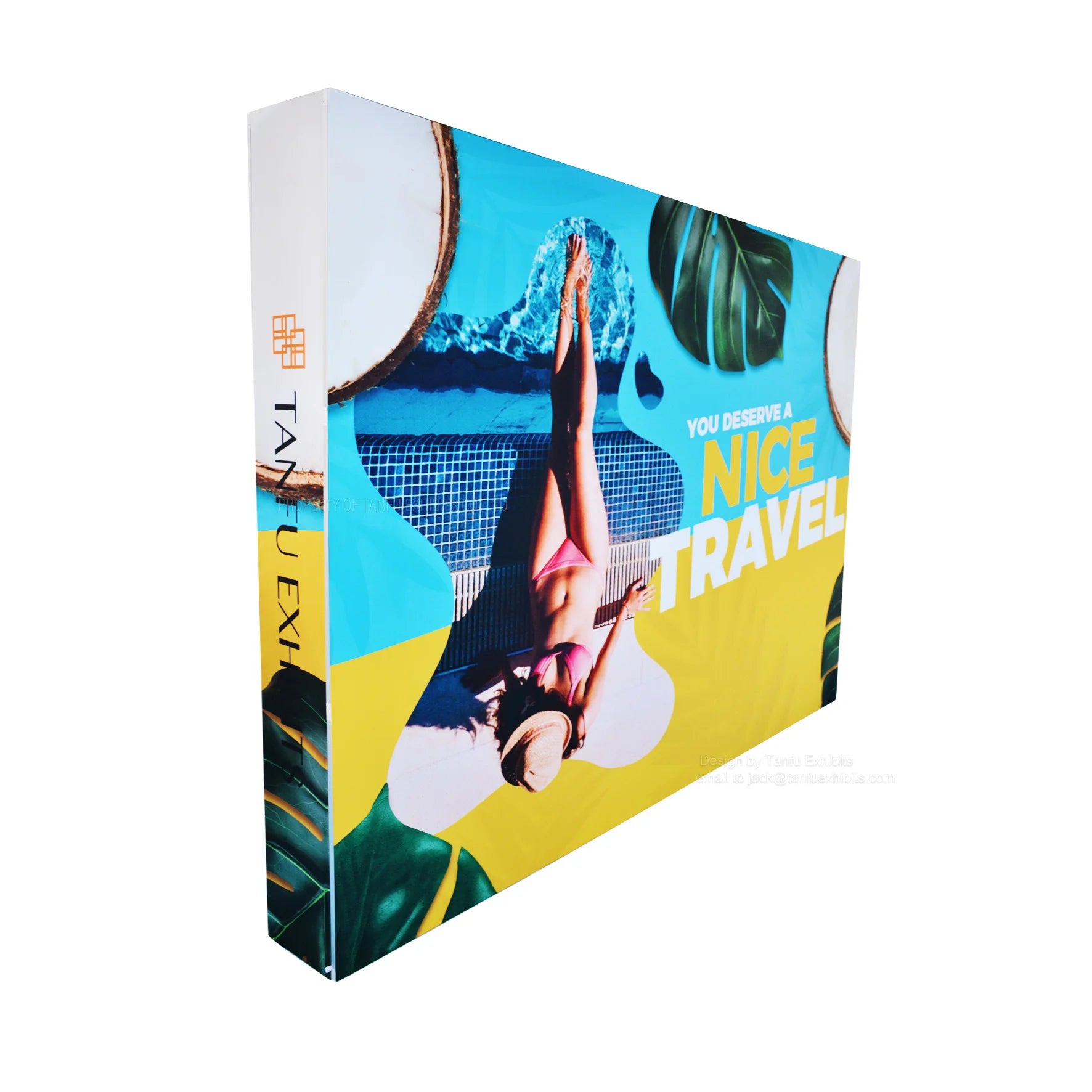 Customized Trade Show Backdrop Wall Pop up Backlit Light Box with Aluminum & Fabric Custom Sizes Customized Color Easy Setup