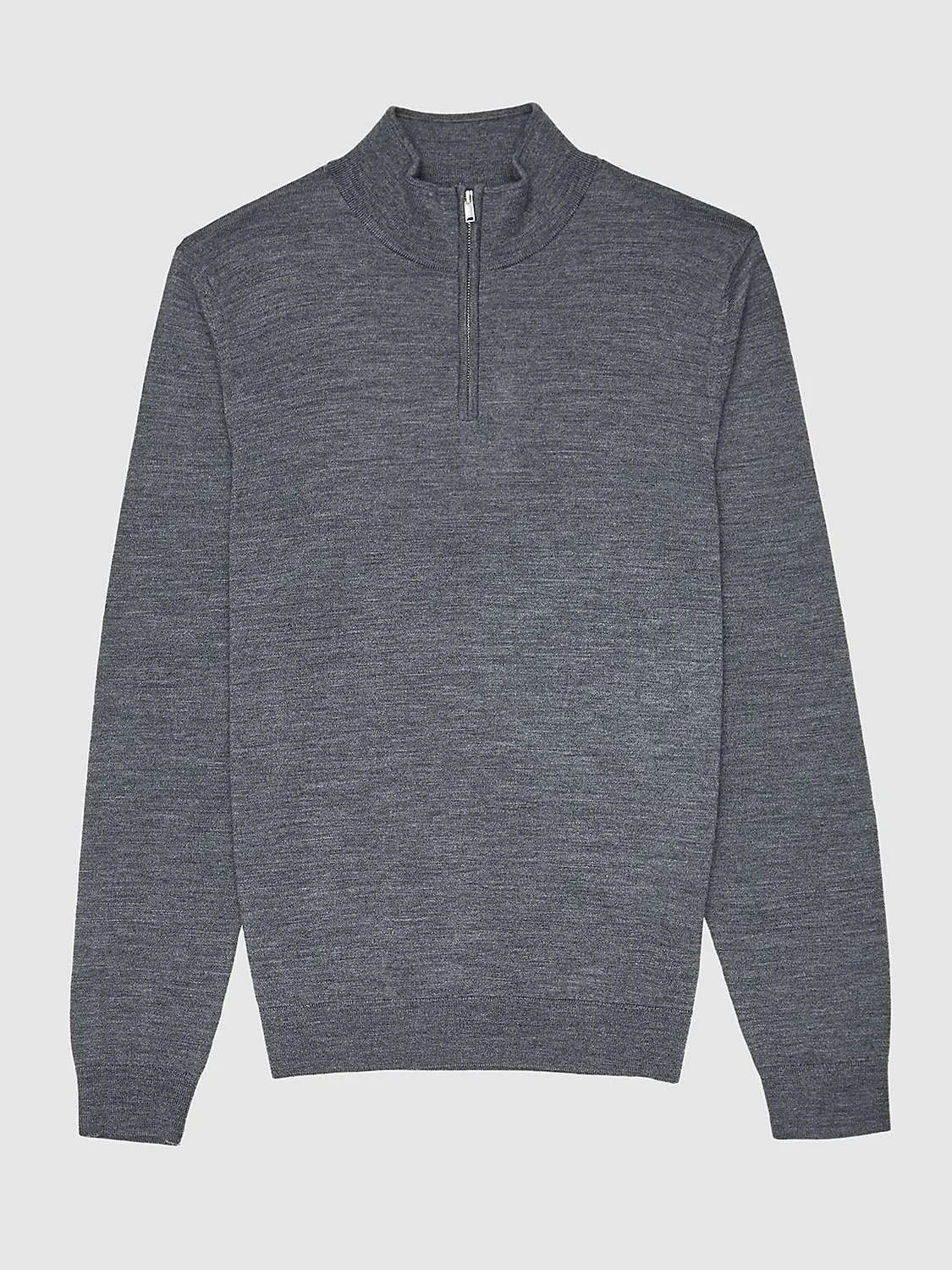 2023 WJH Custom Casual Style Long Sleeve Funnel Neck Merino Knit Anti-Shrink Winter Pullover Sweater for Men Front Logo