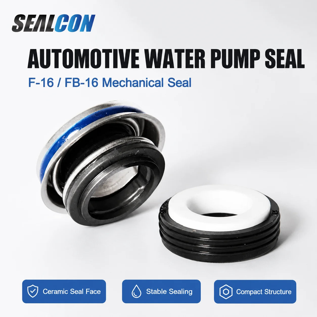 Sealcon Automotive Wear Resistant Materials Motor Ceramic Water Pump Seals F-16 FB-16 Mechanical Seal