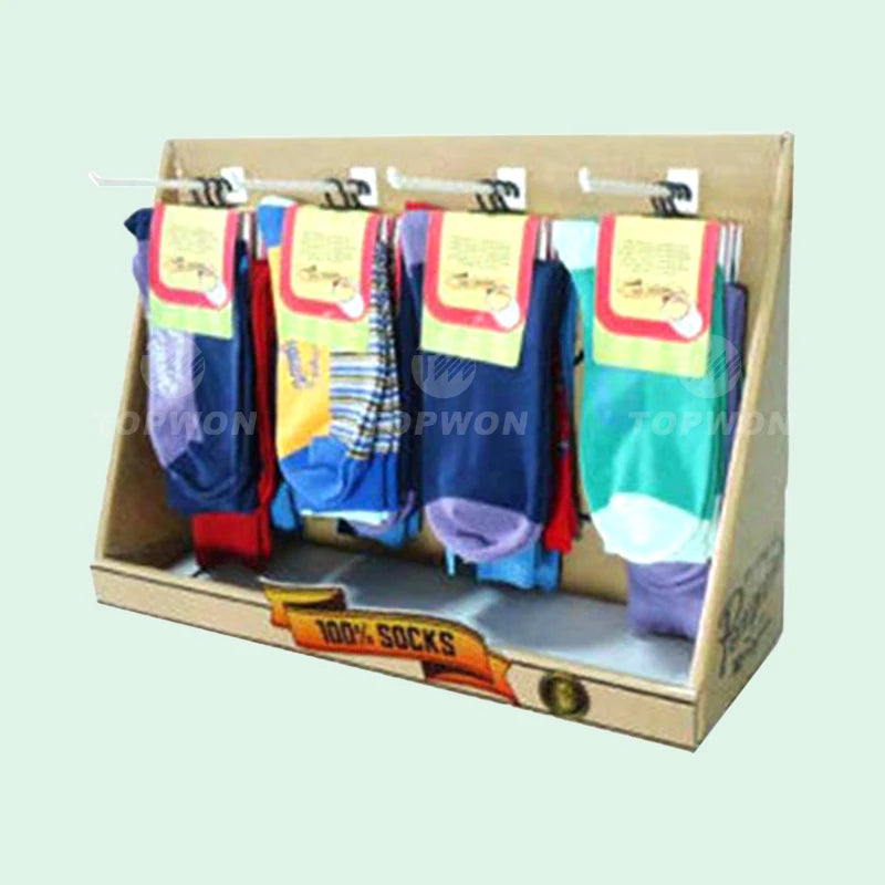 Paper Retail Countertop Shelf Counter Cardboard Display Rack Hat Clothing Store Shoe T Shirt Sock Display Stands