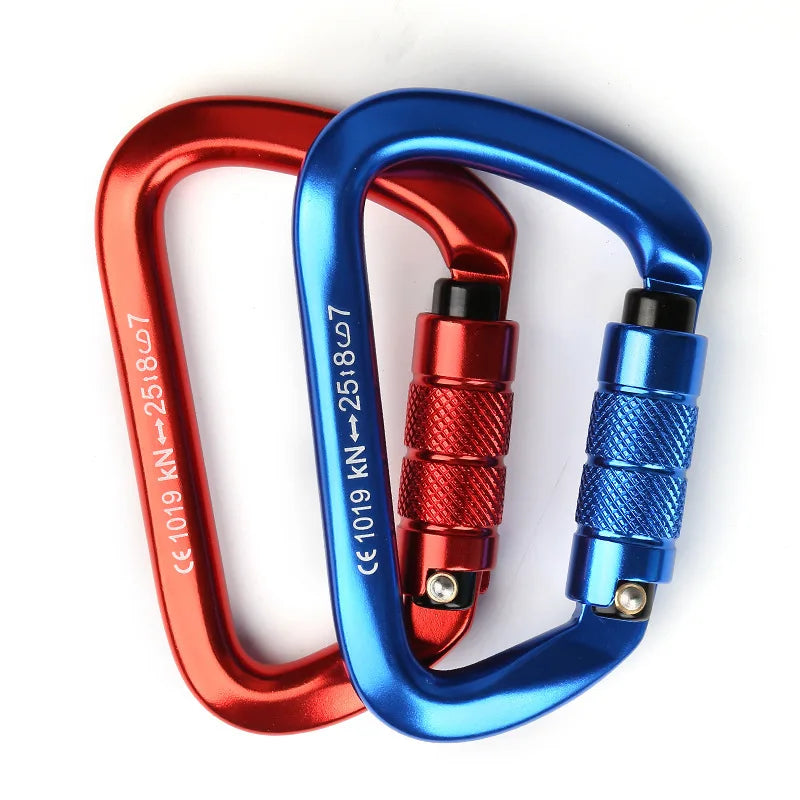 D-type Main Lock Rock Climbing Lock Mountaineering Buckle Load-bearing Safety Main Lock Buckle Outdoor O-type Mountaineering