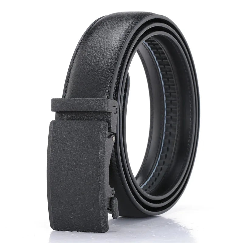 LQbelt Men's Automatic Buckle Belts Ratchet Belt for Men Genuine Leather Belt Waistband OEM Factory Custom Design