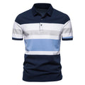 Men Polo Men Shirt Short Sleeve Chest Three Stripe Color Wholesale High Quality Men's Clothing