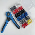 0.08-6mm2 Insulated Terminals Hand Clamp Crimping Pliers Tool Set Electric With 1200PCS Cable Wire End Sleeves Ferrule Kit