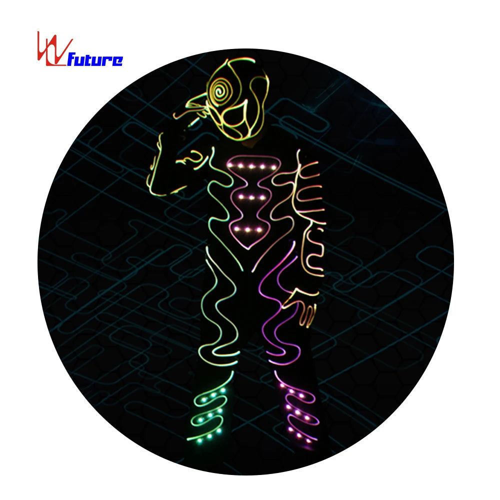 WL-178 Wireless Controlled LED Mini Lights Glow in the Dark Suits for Ballroom Dancer Show Tron Costumes