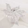 Hot Selling Bridal Elegant Leaf Rhinestone Hair Comb Hair Accessories Temperament Hair Accessories