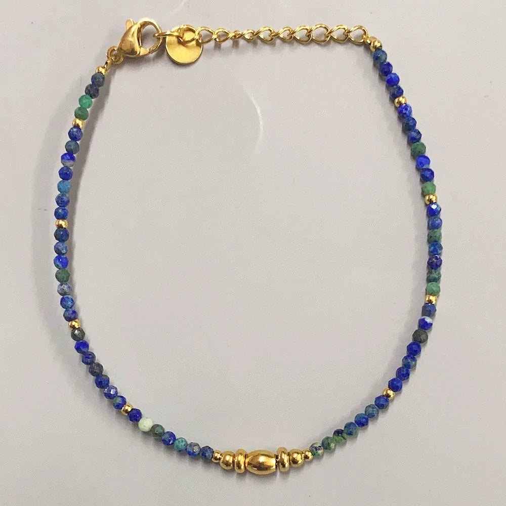 HP Natural Stone Bead Necklace Pearl Bead Necklace Lapis Lazuli Beaded Necklace Set