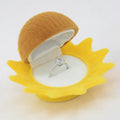 Wholesale Cute Jewelry Box 7.5CM * 7.5CM *4CM Flock Jewelry Box Packaging Sunflower Jewelry Box for Ring