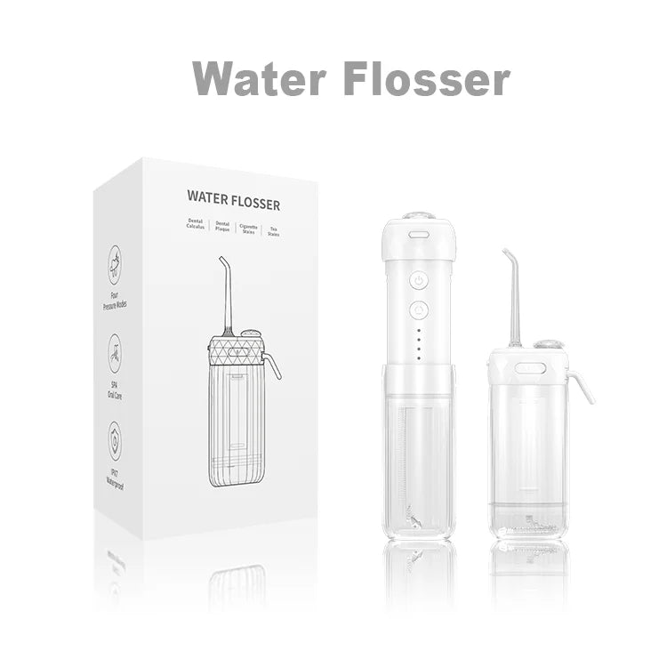Hot Selling SIILLK Oral-B Inspired Handheld Cordless Water Flosser 4 Modes 50-130PSI IPX7 Multi-Purpose Teeth Whitening