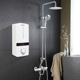 Fabrica Directa 220V 5500W Alta Calidad Y Seguridad Cuarto De Bano Regadera Para Bao Ducha Electrica Calentador De Agua
