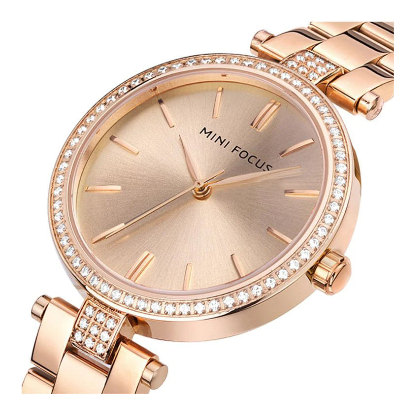 Relogio Femenino Mini Focus MF0039L Waterproof Fashion Women Jewelry Watches Luxury Ladies Rose Gold Watch