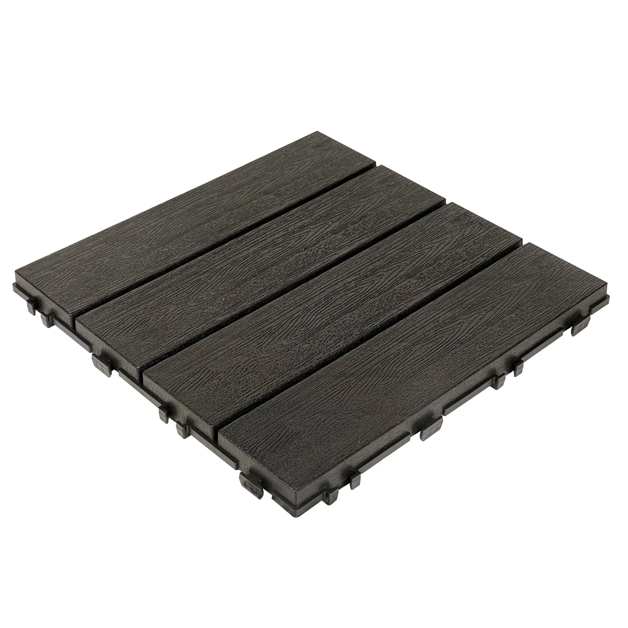 Hot Sale 12" PP Deck Tiles for Outdoor Home Garden Modern Style with Wood Grain Finish Waterproof and Anti-Slip XF-P001