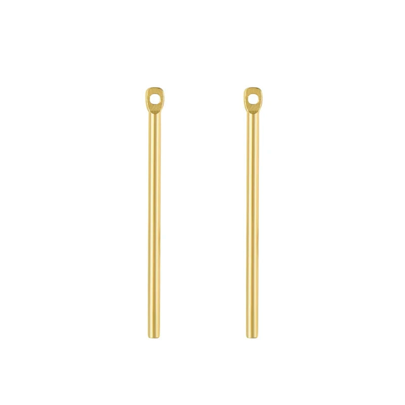 Au 750 Jewelry DIY Necklace Bracelet Accessories 18K Gold Tassel Earring Pin Post Mount Jewelry Making Supplier