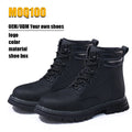 GUYISA Silk Leather Rubber Sole Labor protection Shoes with European Standard Steel Toe Caps