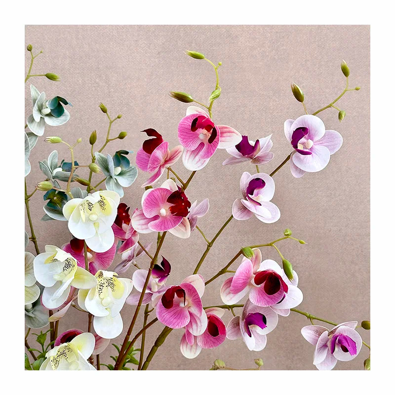 Wholesale Artificial 3D Printed Orchid & Butterfly Orchids Colorful 84CM Home Wedding Valentine's Day Decoration