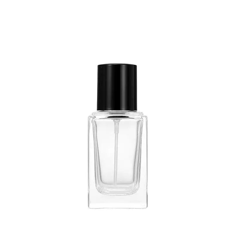 Empty Clear  Rectangle Crimp 30ml 50ml 100ml Perfume Glass Bottle Clamp Parfum Spray Bottle